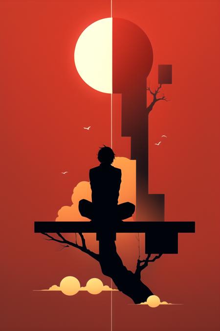 31619-4176124094-_lora_平面插画_0.9_,ch,silhouette,red background,solo,bare tree,simple background,tree,moon,shadow,.png